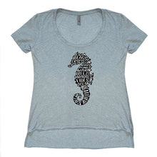 Load image into Gallery viewer, Seahorse High-Low Scoop Neck Tee