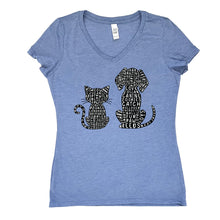 Load image into Gallery viewer, Cat & Dog V-Neck Tee