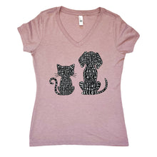 Load image into Gallery viewer, Cat & Dog V-Neck Tee