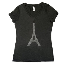 Load image into Gallery viewer, Paris Eiffel Tower V-Neck Tee