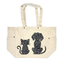 Load image into Gallery viewer, Cat & Dog Canvas Tote Bag