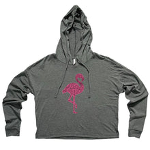Load image into Gallery viewer, Flamingo Lightweight Crop Hoodie