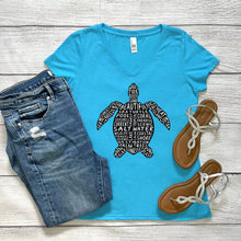 Load image into Gallery viewer, Sea Turtle V-Neck Tee