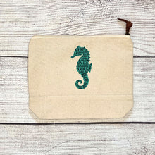 Load image into Gallery viewer, Seahorse Zipper Pouch