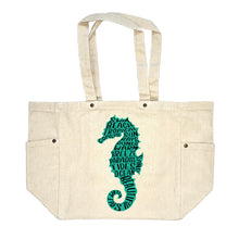 Load image into Gallery viewer, Seahorse Canvas Tote Bag