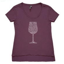 Load image into Gallery viewer, Wine High-Low Scoop Neck Tee
