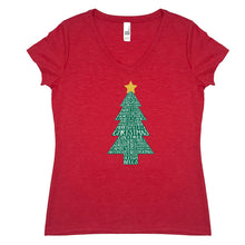 Load image into Gallery viewer, Christmas Tree V-Neck Tee