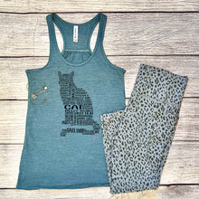 Load image into Gallery viewer, Cat Flowy Racerback Tank Top
