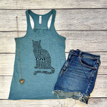 Load image into Gallery viewer, Cat Flowy Racerback Tank Top