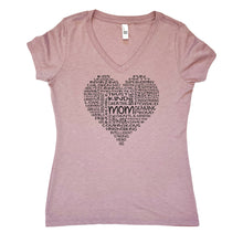 Load image into Gallery viewer, Mom Heart V-Neck Tee
