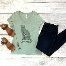 Load image into Gallery viewer, Cat V-Neck Tee