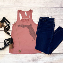 Load image into Gallery viewer, Florida Flowy Racerback Tank Top