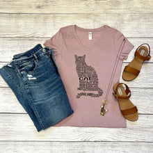 Load image into Gallery viewer, Cat V-Neck Tee