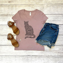 Load image into Gallery viewer, Cat V-Neck Tee
