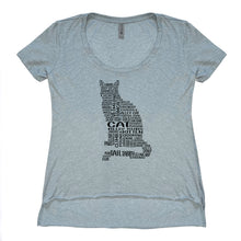 Load image into Gallery viewer, Cat High-Low Scoop Neck Tee

