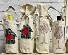 Load image into Gallery viewer, Home Wine Bottle Gift Tote with Handle
