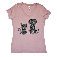 Load image into Gallery viewer, Cat &amp; Dog V-Neck Tee
