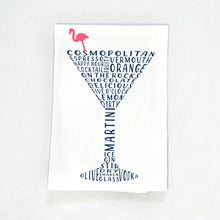 Load image into Gallery viewer, Martini Glass Tea Towel
