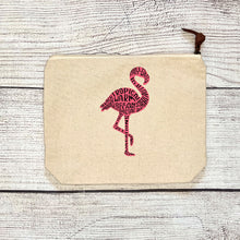 Load image into Gallery viewer, Flamingo Zipper Pouch
