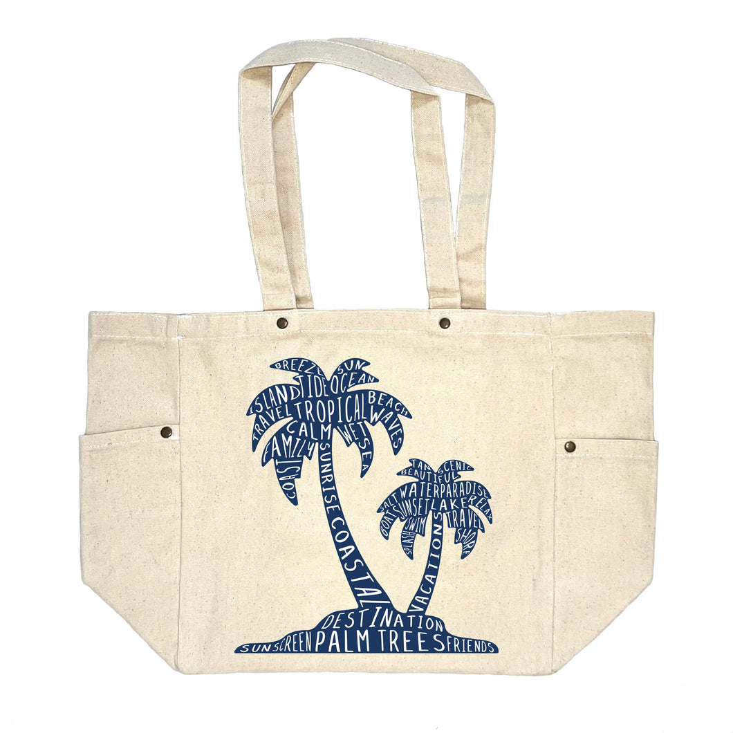 Palm Trees Canvas Tote Bag