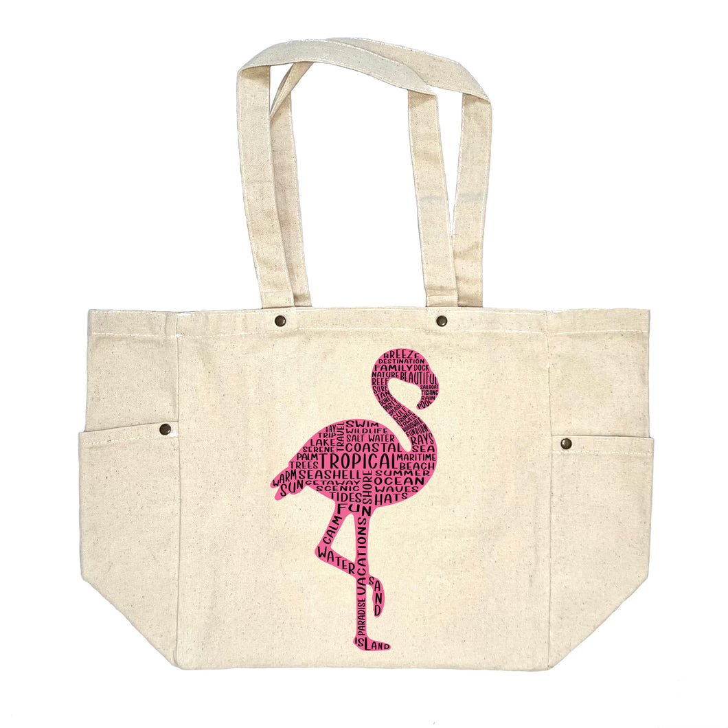 Flamingo Canvas Tote Bag