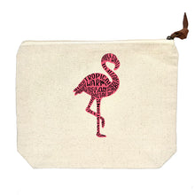 Load image into Gallery viewer, Flamingo Zipper Pouch
