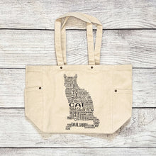 Load image into Gallery viewer, Cat Canvas Tote Bag
