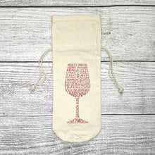 Load image into Gallery viewer, Wine Bottle Gift Bag - Drawstring
