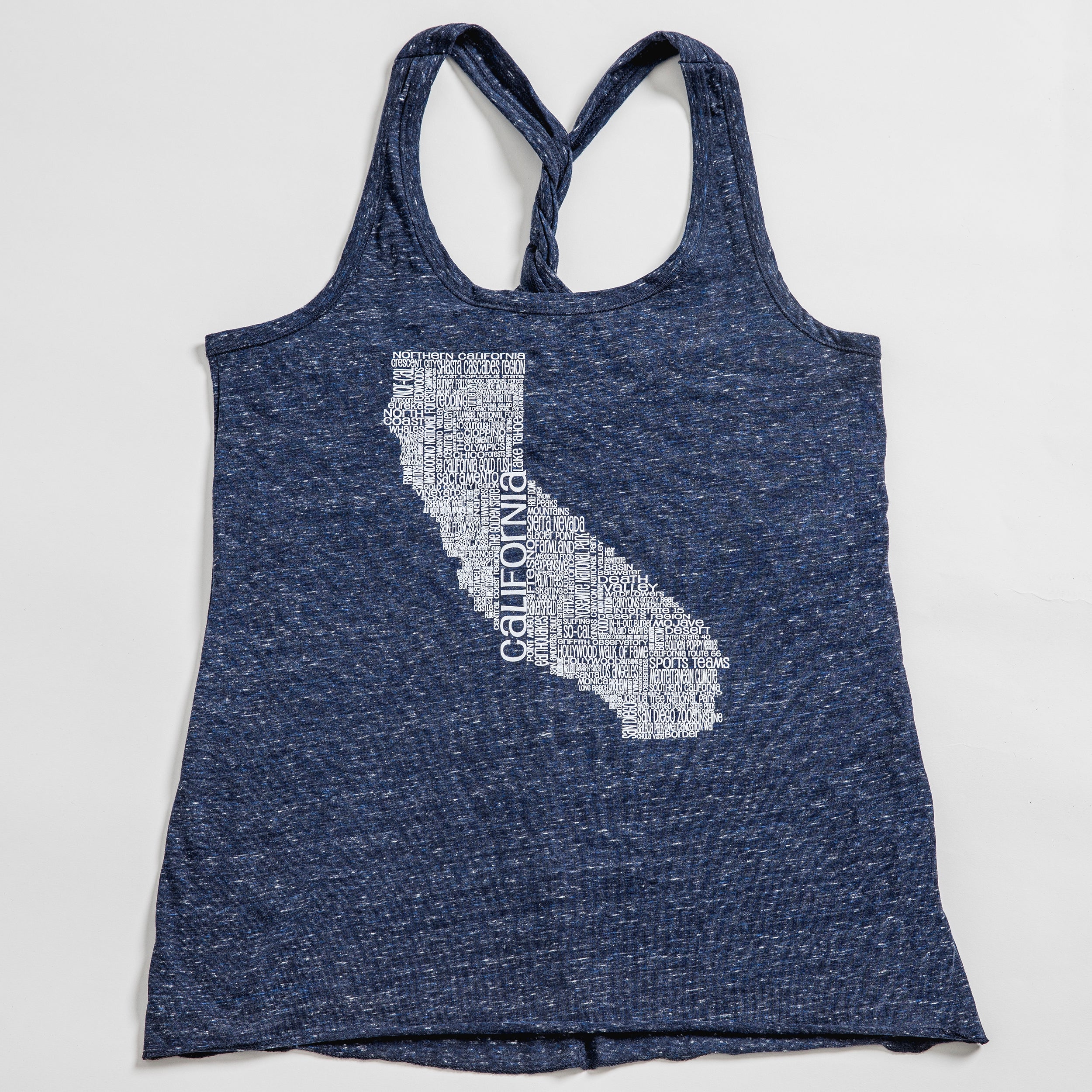 Women's Flex Twist Crop Tank Top in Cali Blue