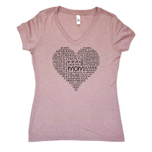 Load image into Gallery viewer, Mom Heart V-Neck Tee
