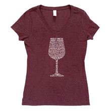 Load image into Gallery viewer, Wine V-Neck Tee
