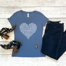Load image into Gallery viewer, Mom Heart V-Neck Tee
