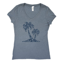 Load image into Gallery viewer, Palm Trees V-Neck Tee
