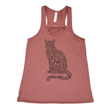 Load image into Gallery viewer, Cat Flowy Racerback Tank Top
