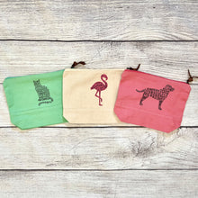 Load image into Gallery viewer, Flamingo Zipper Pouch
